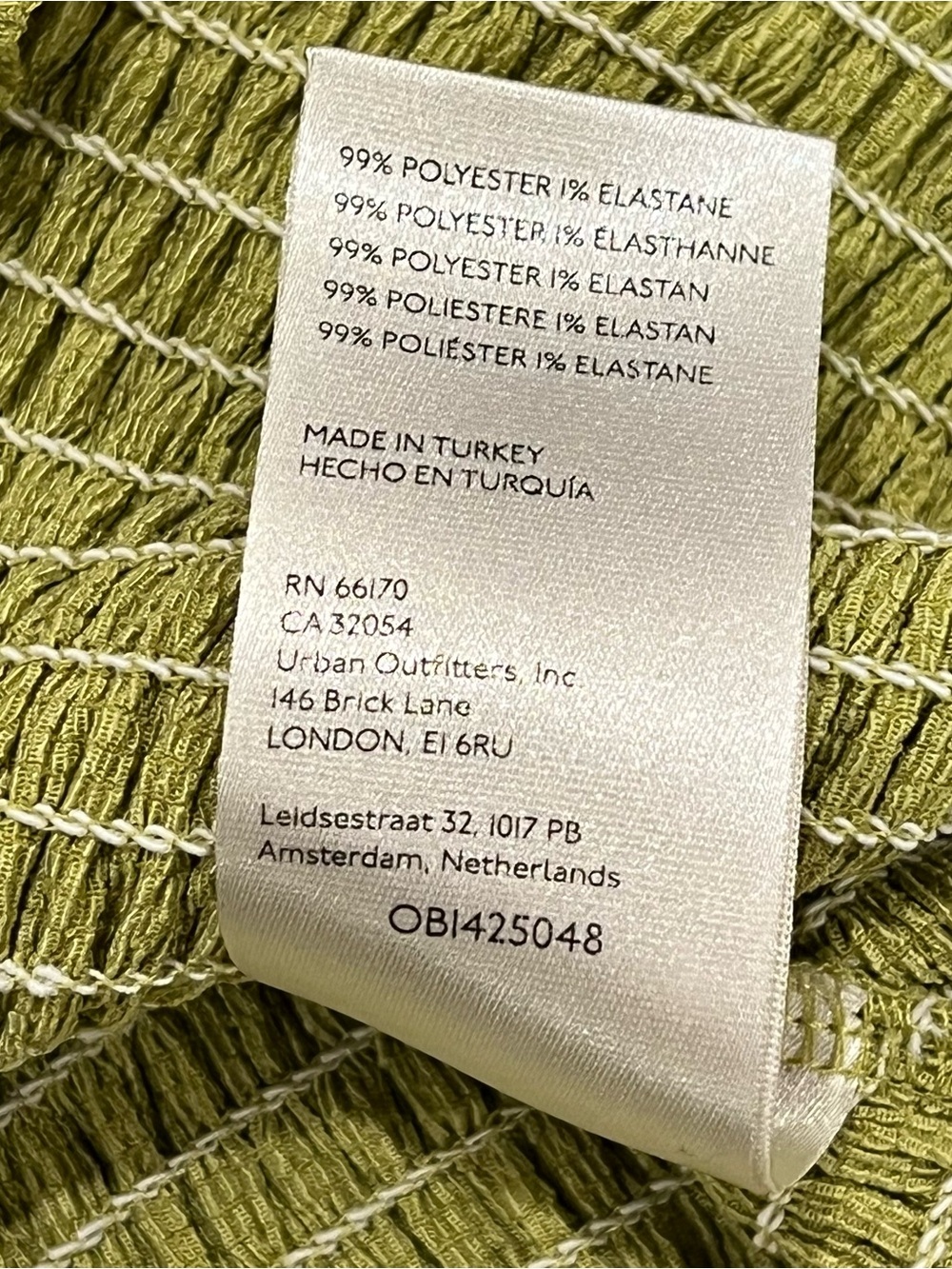 Anthropologie Textured Smocked Puff Sleeve Blouse Guacamole Green XL Long-Sleeve - Picture 12 of 16